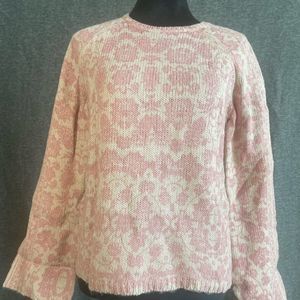 Lucky Brand Womens Damask Pullover Sweater